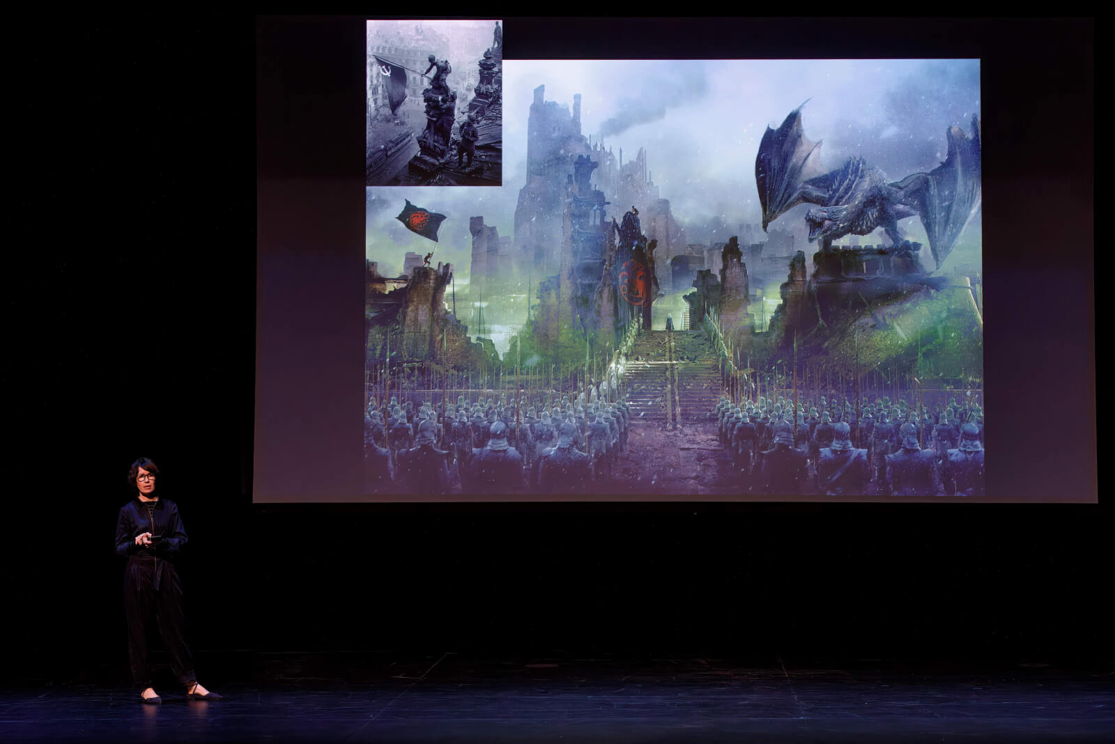 Deborah Riley during Creating the Visual World of Game of Thrones. NIDA, Kensington, 31 July 2023